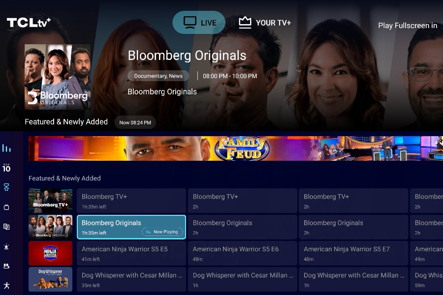 TCLtv+ Inks Content Partnership With Bloomberg Media