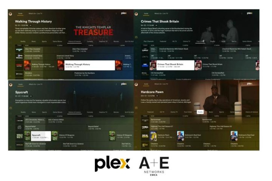 A+E Networks EMEA, Plex Partner for Five FAST Channels in the U.K.