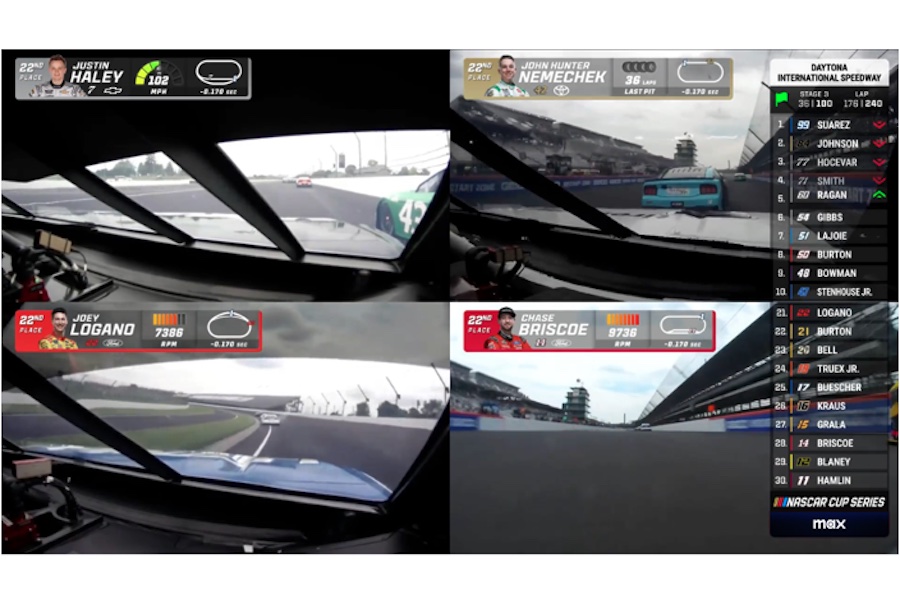 Warner Bros. Discovery's Max to Live-Stream In-Car NASCAR Video Feeds