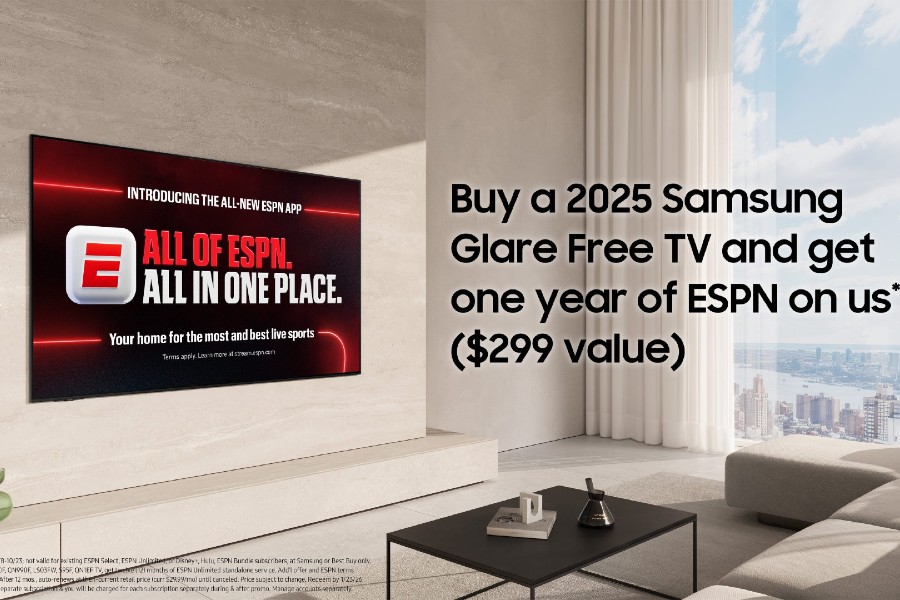 Samsung Adding Free Year of ESPN Unlimited Streaming With Select 2025 TV Purchases